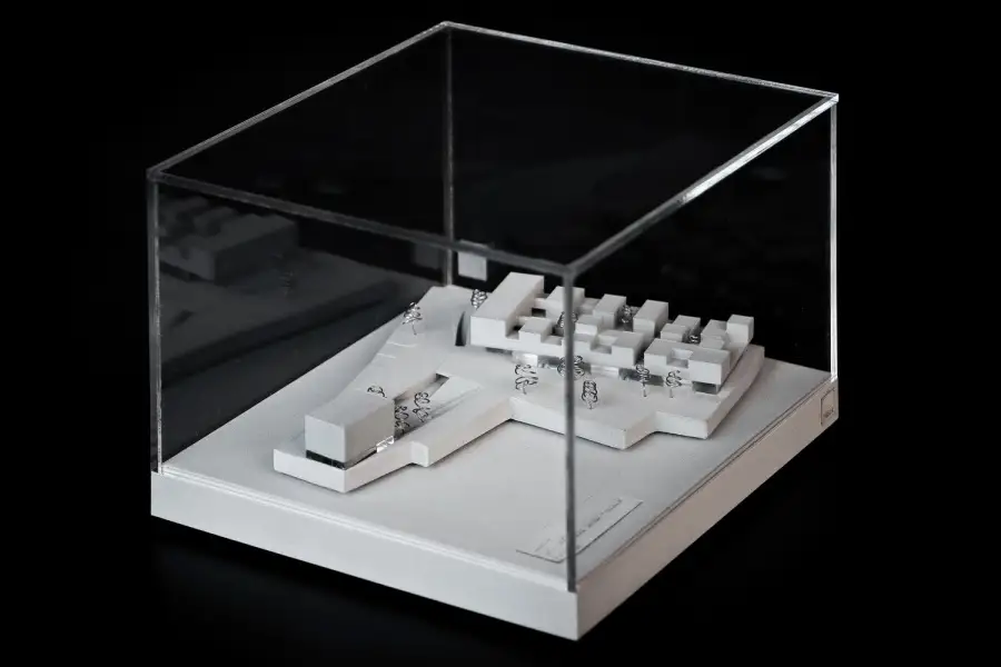 Polyfunkčný objekt v Puchenau (AT). Model v mierke 1:1000